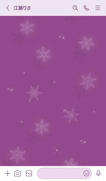 [LINE着せ替え] ～スノー2♥パープル34_1～の画像3