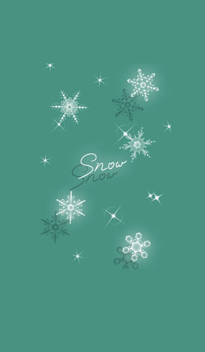 [LINE着せ替え] ～スノー2♥ブルーグリーン31_1～の画像1