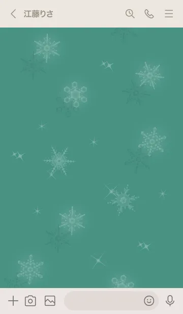 [LINE着せ替え] ～スノー2♥ブルーグリーン31_1～の画像3