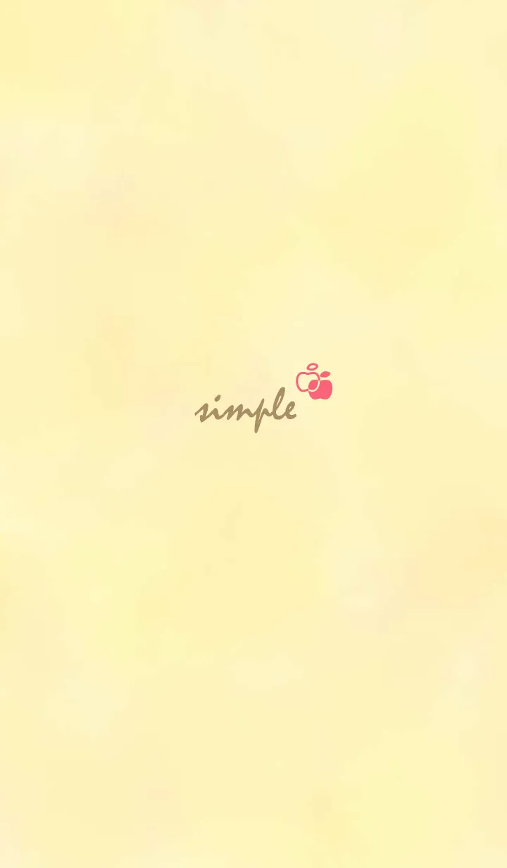 [LINE着せ替え] リボンりんご'イエロー'の画像1