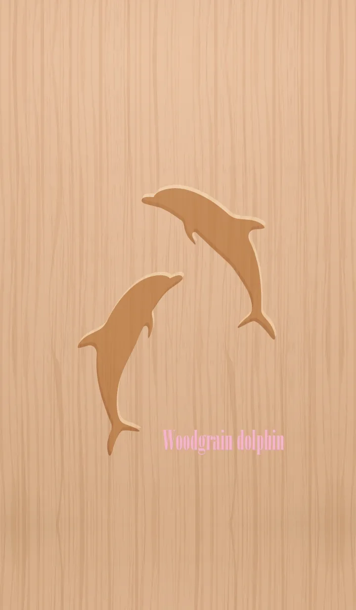 [LINE着せ替え] Woodgrain dolphin 3の画像1