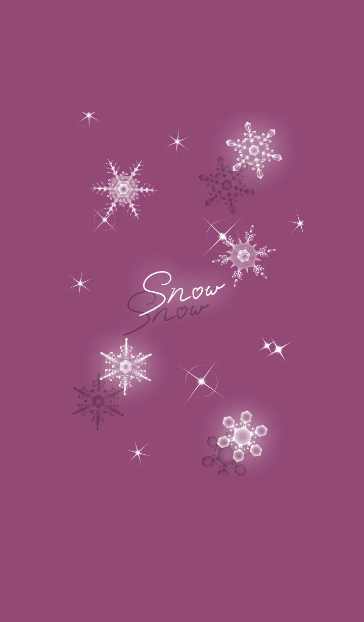 [LINE着せ替え] ～スノー2♥ピンクパープル33_1～の画像1