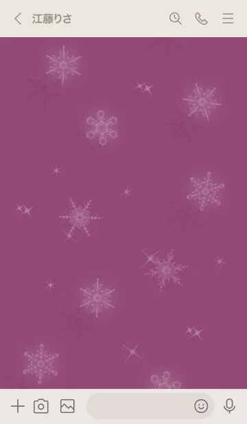 [LINE着せ替え] ～スノー2♥ピンクパープル33_1～の画像3