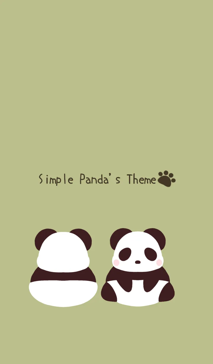 [LINE着せ替え] シンプルパンダの着せかえ ピスタチオの画像1