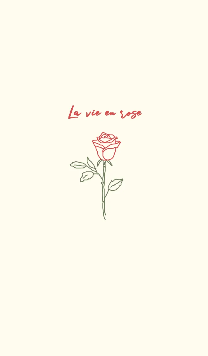 [LINE着せ替え] La vie en rose (red beige)の画像1