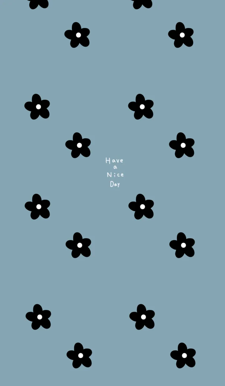 [LINE着せ替え] ブルーベージュと黒のお花。大人。の画像1