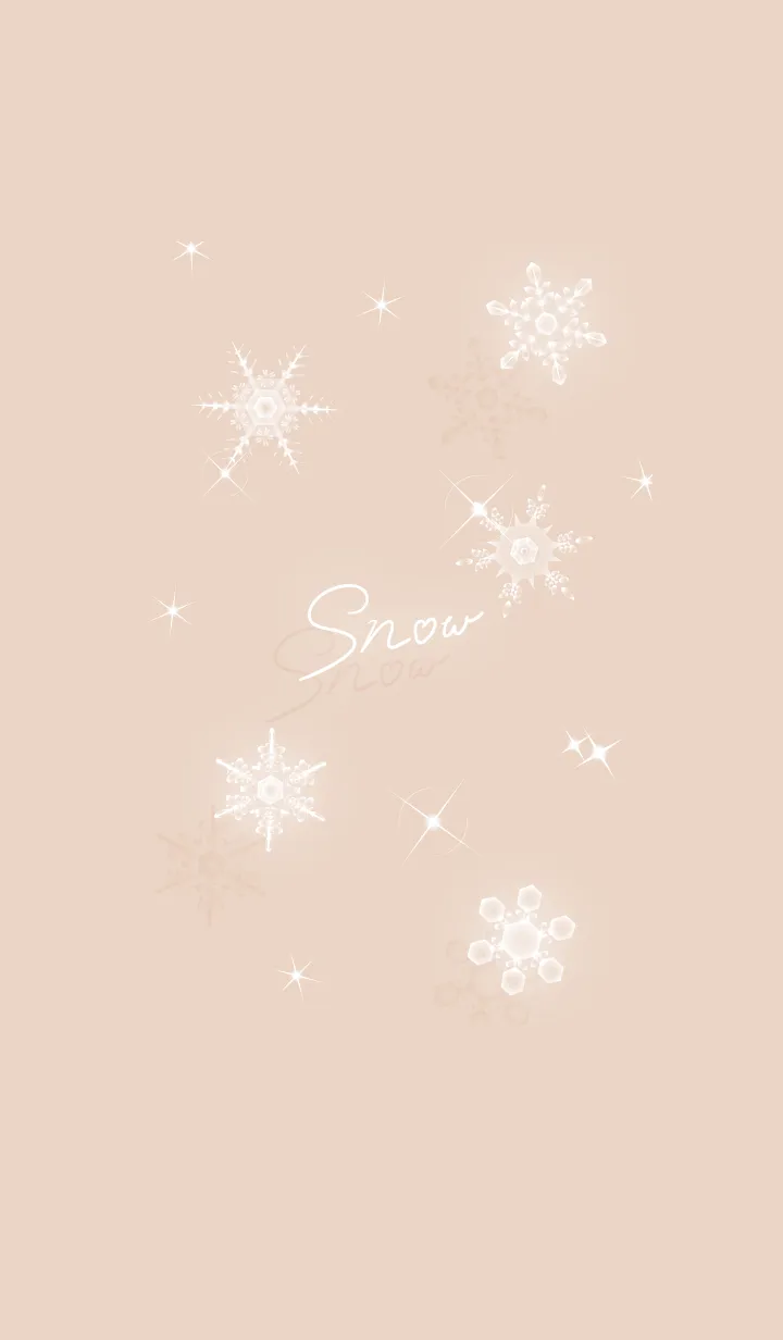 [LINE着せ替え] ～スノー2♥ベージュ22_1～の画像1