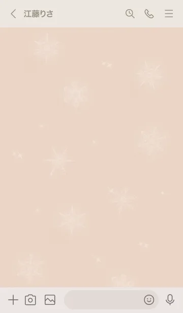 [LINE着せ替え] ～スノー2♥ベージュ22_1～の画像3