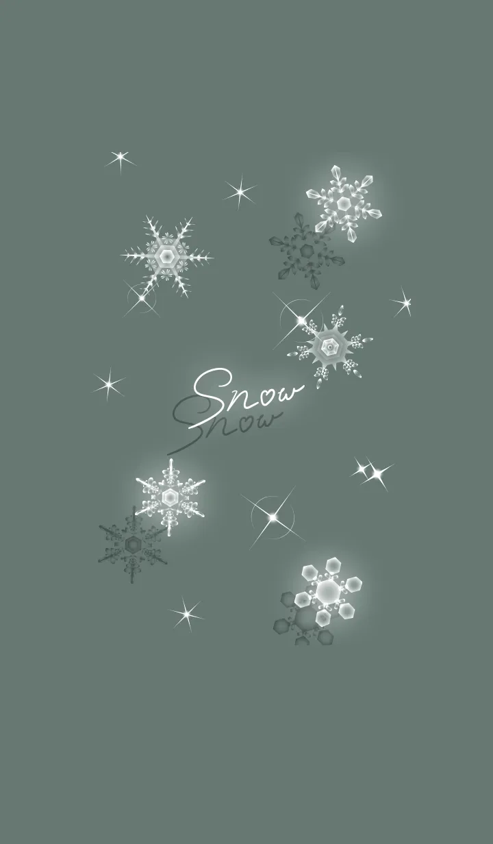 [LINE着せ替え] ～スノー2♥ブルーグリーン14_1～の画像1