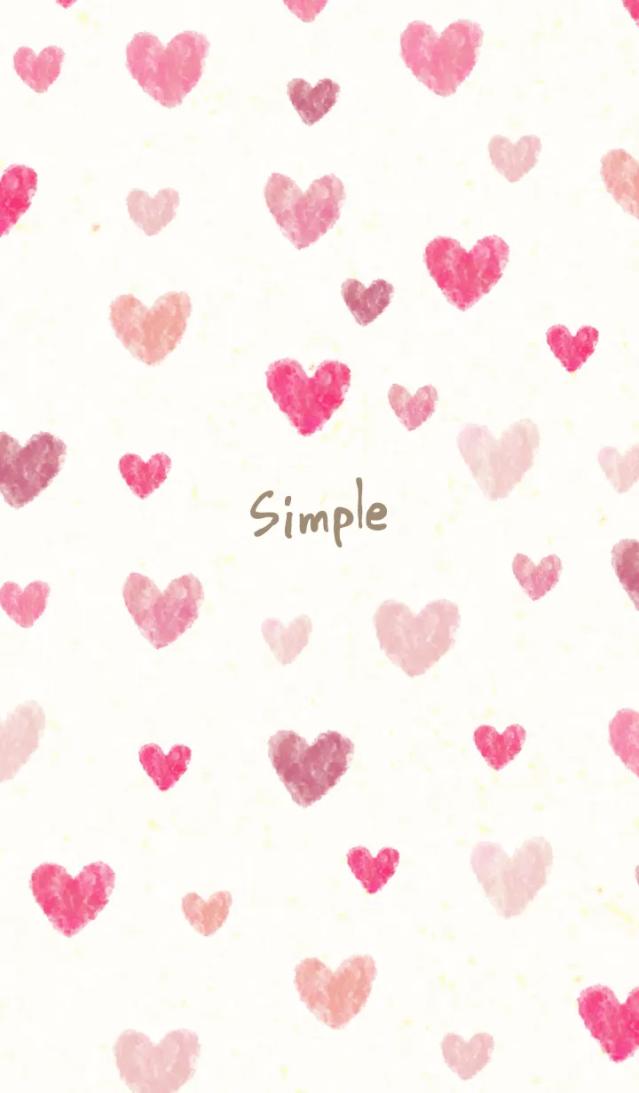 [LINE着せ替え] かわいい ハート 水彩25の画像1