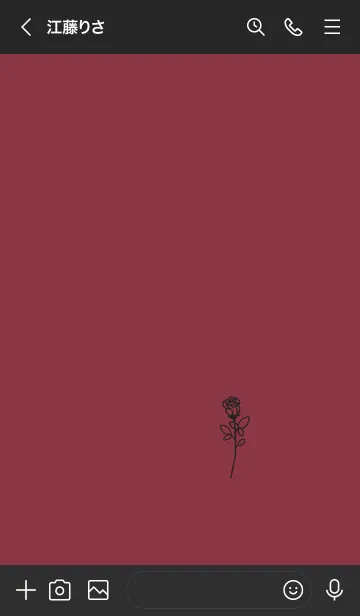 [LINE着せ替え] Rose /Red & Blackの画像3