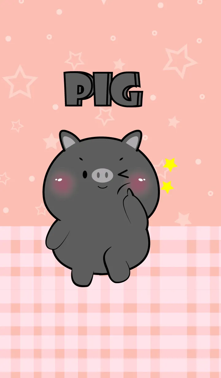 Very Lovely Black Pig Theme (JP)の着せ替えメイン画像