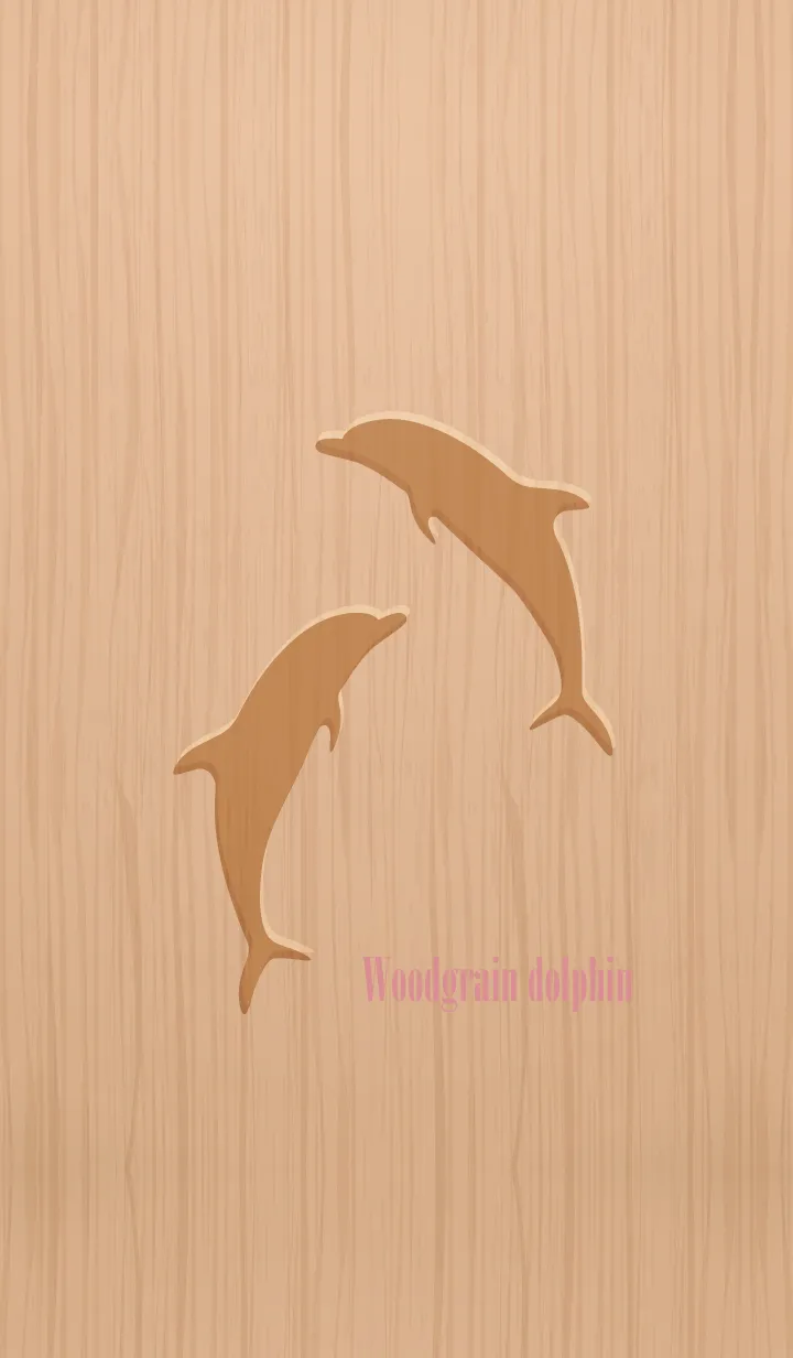 [LINE着せ替え] Woodgrain dolphin 5の画像1