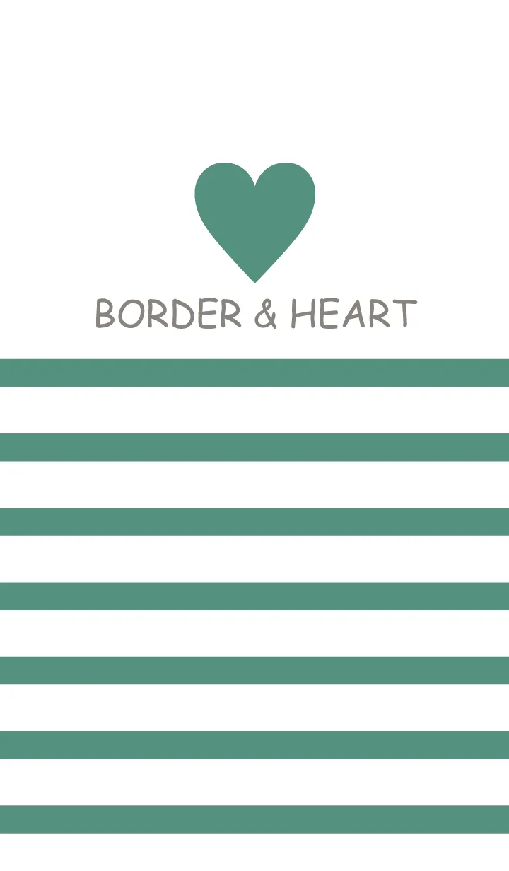 [LINE着せ替え] BORDER & HEART -SMOKYGREEN-の画像1