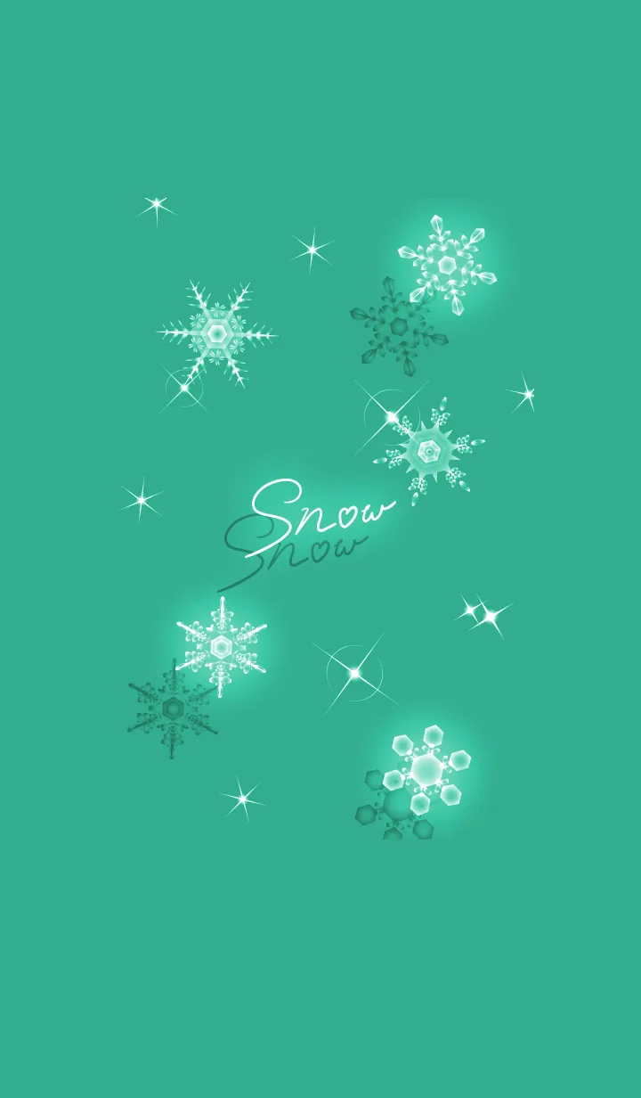 [LINE着せ替え] ～スノー2♥エメラルドグリーン37_1～の画像1