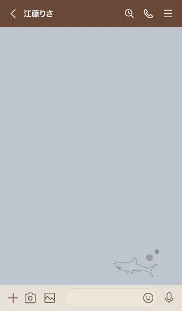 [LINE着せ替え] SHARK -blue beige-の画像3