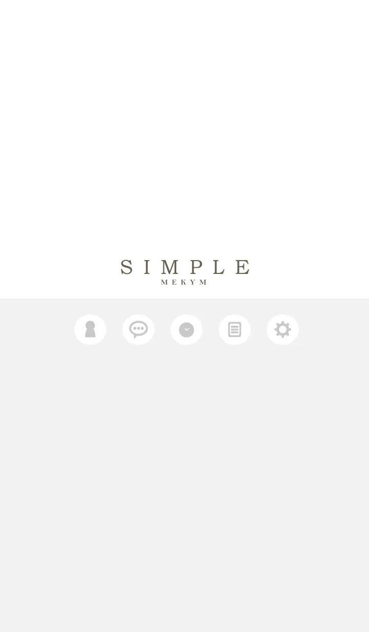 [LINE着せ替え] SIMPLE ICON WHITE-MEKYM 32の画像1
