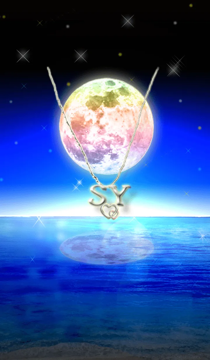 [LINE着せ替え] イニシャル22 S&Y （レインボームーン2）の画像1