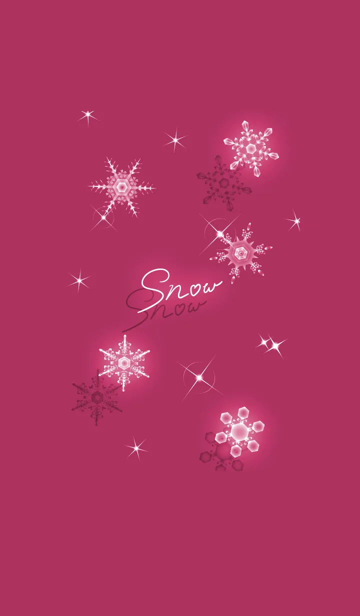 [LINE着せ替え] ～スノー2♥ワインカラー41_1～の画像1