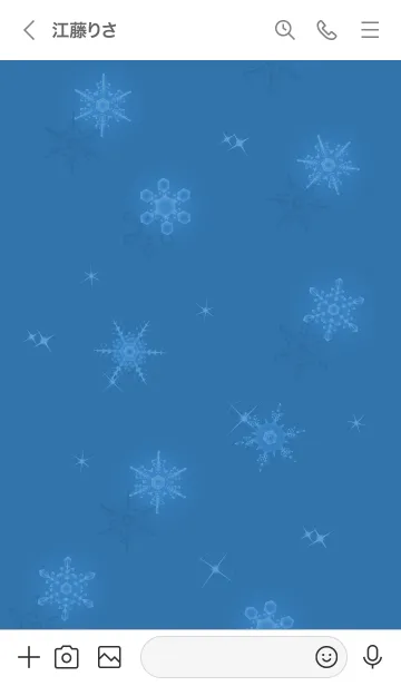[LINE着せ替え] ～スノー2♥ブルー39_1～の画像3