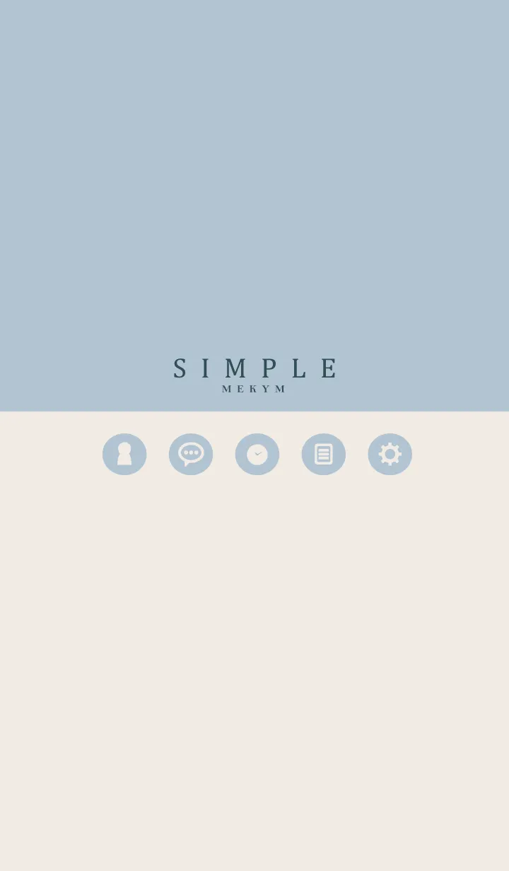 [LINE着せ替え] SIMPLE ICON BLUE-MEKYM 32の画像1