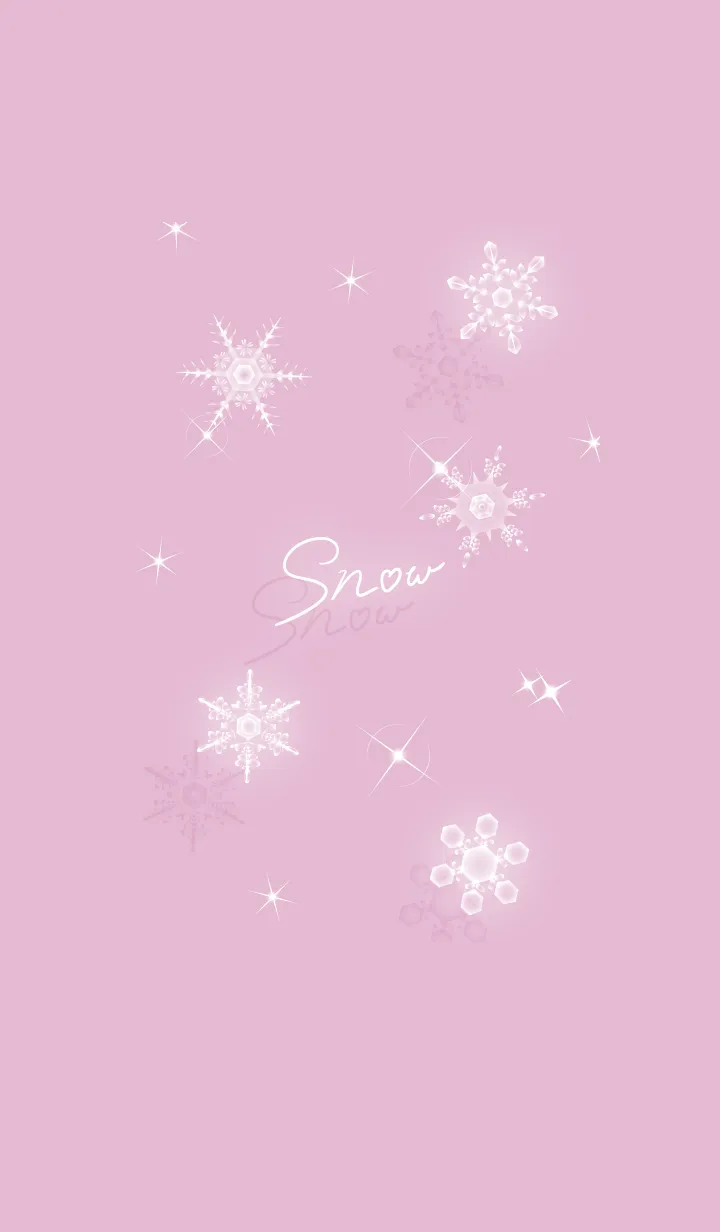 [LINE着せ替え] ～スノー2♥ピンク19_1～の画像1
