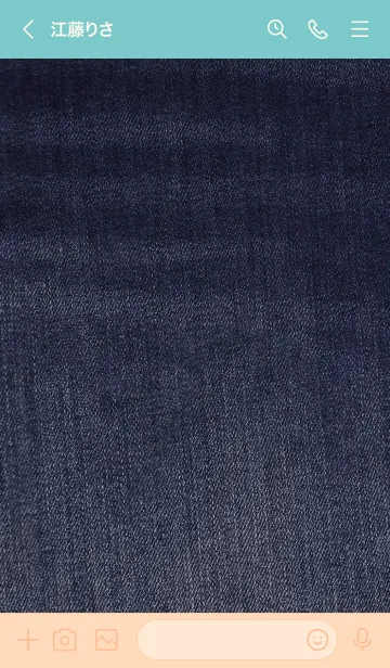[LINE着せ替え] デニム-ブルー5-の画像3