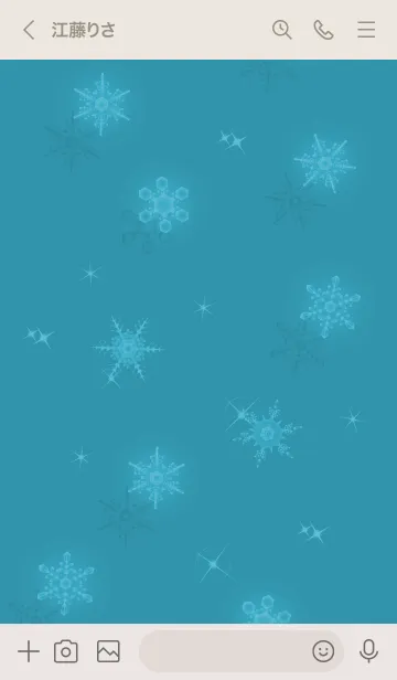 [LINE着せ替え] ～スノー2♥ブルーグリーン40_1～の画像3