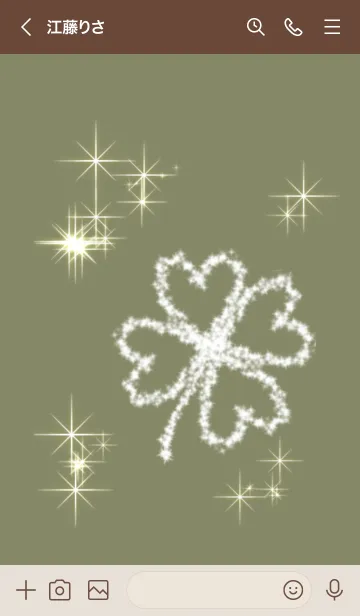 [LINE着せ替え] 幸運の四つ葉のクローバー ピスタチオ ☆の画像3