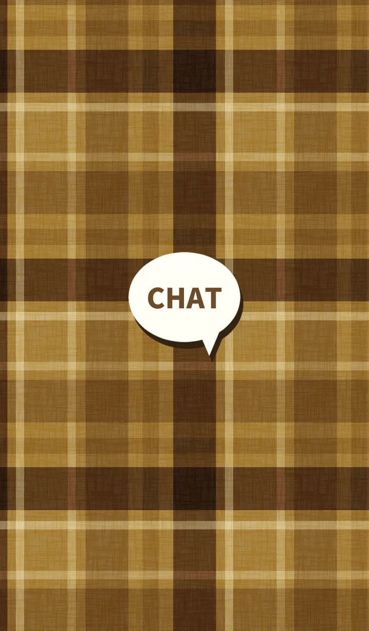 [LINE着せ替え] SIMPLE CHAT DESIGN[BROWN CHECK]の画像1