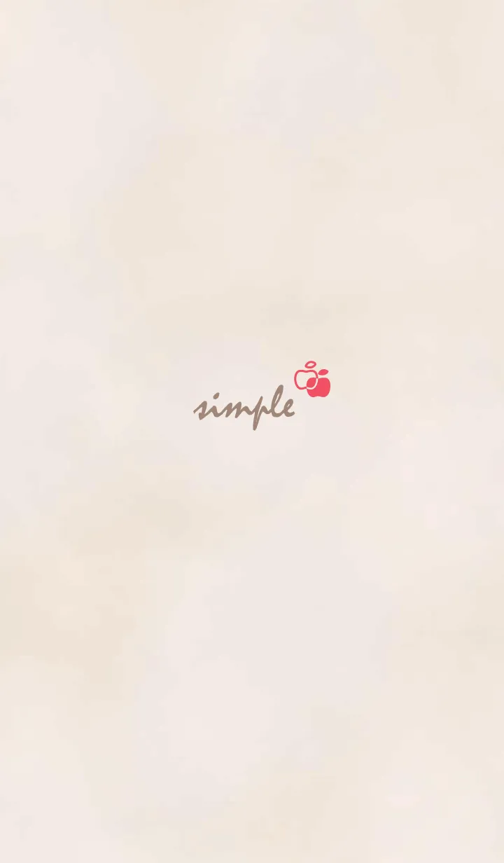 [LINE着せ替え] みかんりんご'くすみベージュ'の画像1