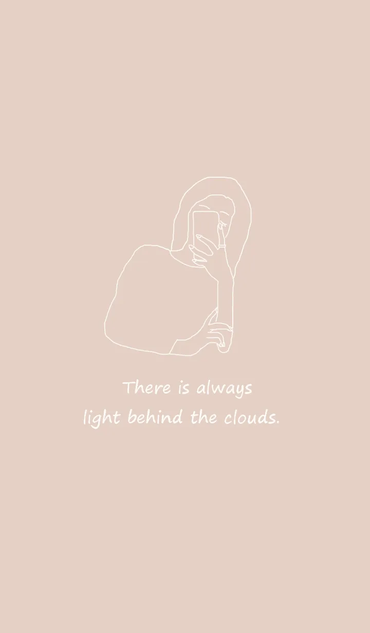 [LINE着せ替え] selfie girl /beige pinkの画像1