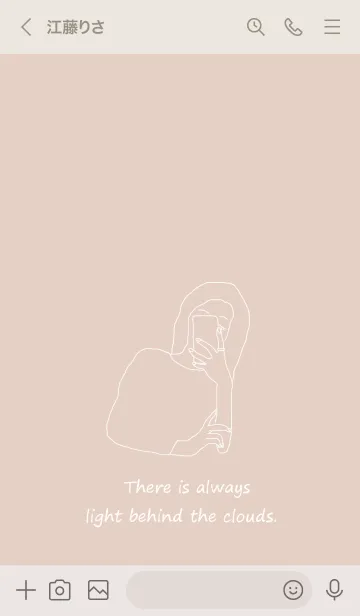 [LINE着せ替え] selfie girl /beige pinkの画像3