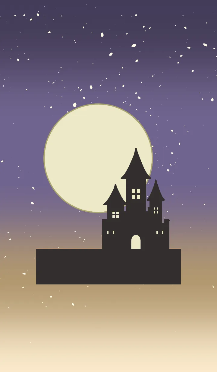 [LINE着せ替え] 満月と城のハロウィンの画像1