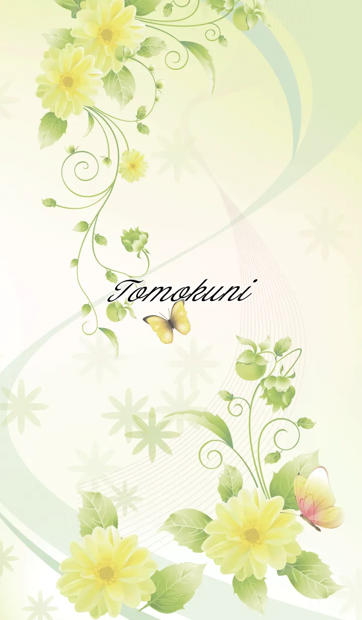 [LINE着せ替え] ともくに用 Butterflies and flowersの画像1