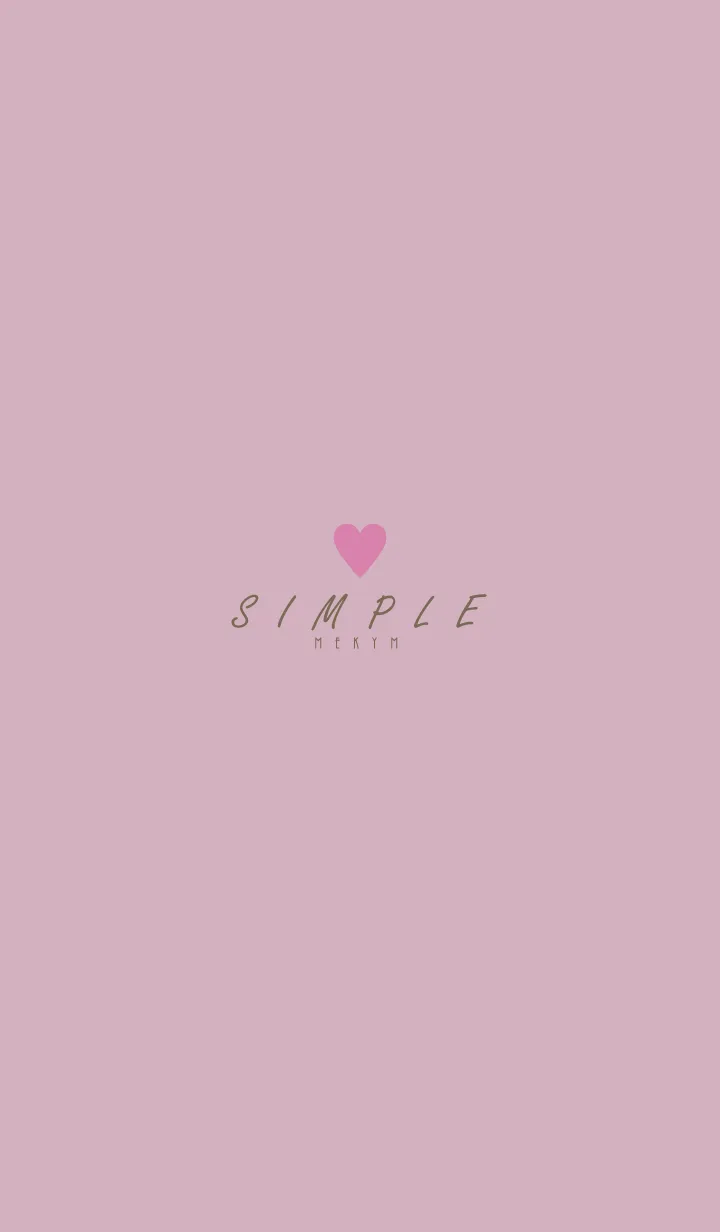 [LINE着せ替え] DUSKY PINK BROWN.SIMPLE -HEART- 27の画像1