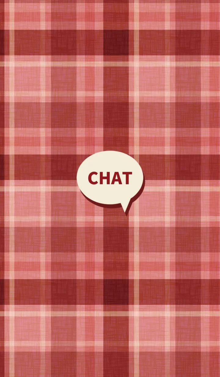 [LINE着せ替え] SIMPLE CHAT DESIGN[ROSE RED CHECK]の画像1