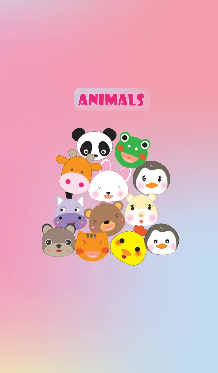 [LINE着せ替え] Simple cute animals theme JPの画像1