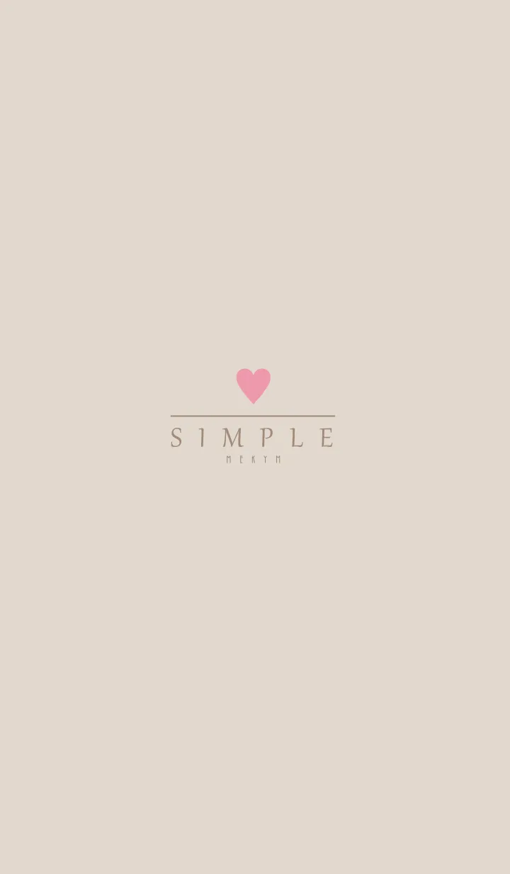 [LINE着せ替え] DUSKY BEIGE.SIMPLE -HEART- 27の画像1