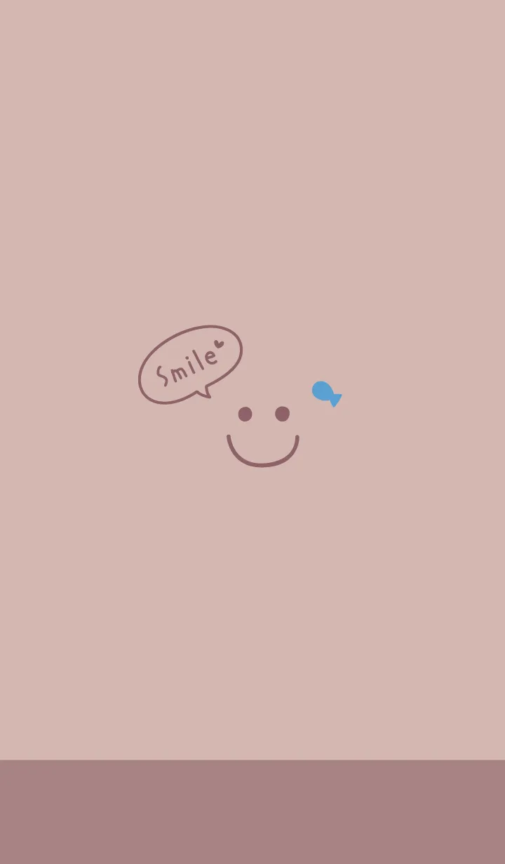 [LINE着せ替え] スマイル魚<くすみピンク>の画像1
