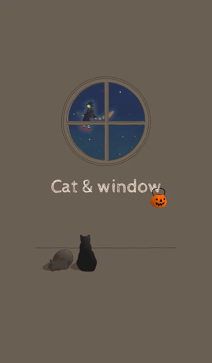 [LINE着せ替え] 猫と魔法にかかった夜 + 栗色の画像1