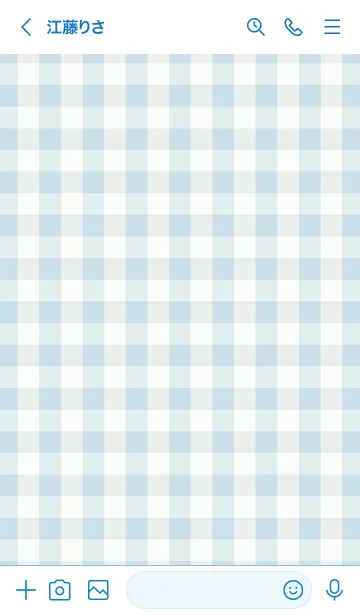 [LINE着せ替え] ギンガムチェック ブルー 5の画像3