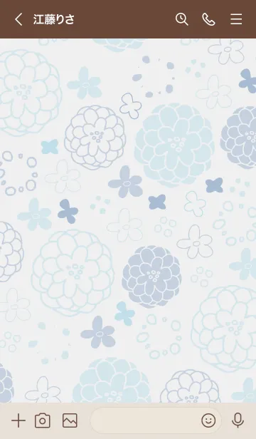 [LINE着せ替え] 大人お花模様12の画像3