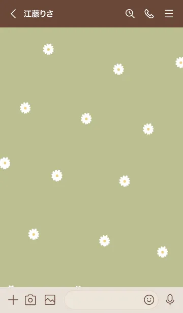 [LINE着せ替え] daisy_pattern (pistachio)の画像3