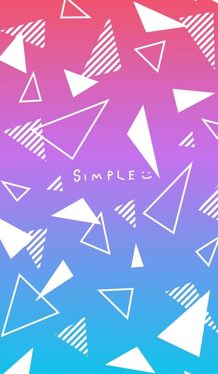 [LINE着せ替え] グラデーションと三角 青と赤4の画像1