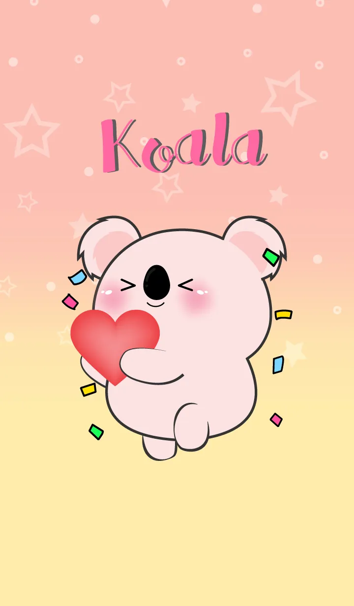 [LINE着せ替え] Little  Pink Koala  In Pastel Theme (JP)の画像1