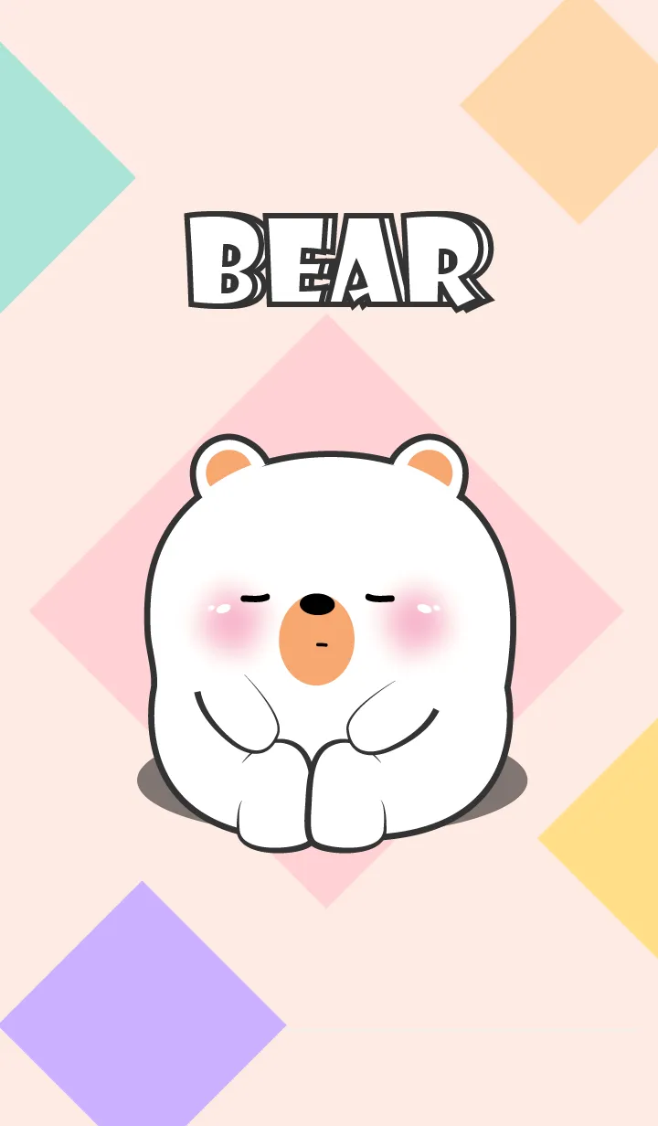 [LINE着せ替え] Emotions Chubby White Bear Theme (JP)の画像1