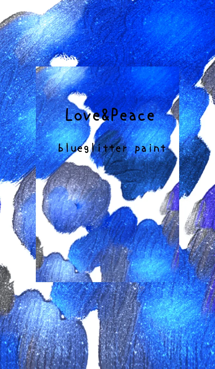 [LINE着せ替え] 油絵アート【blue glitter paint 67】の画像1