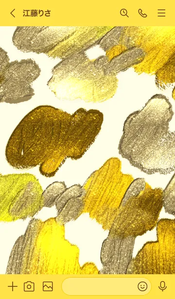 [LINE着せ替え] 油絵アート【golden glitter paint 70】の画像3