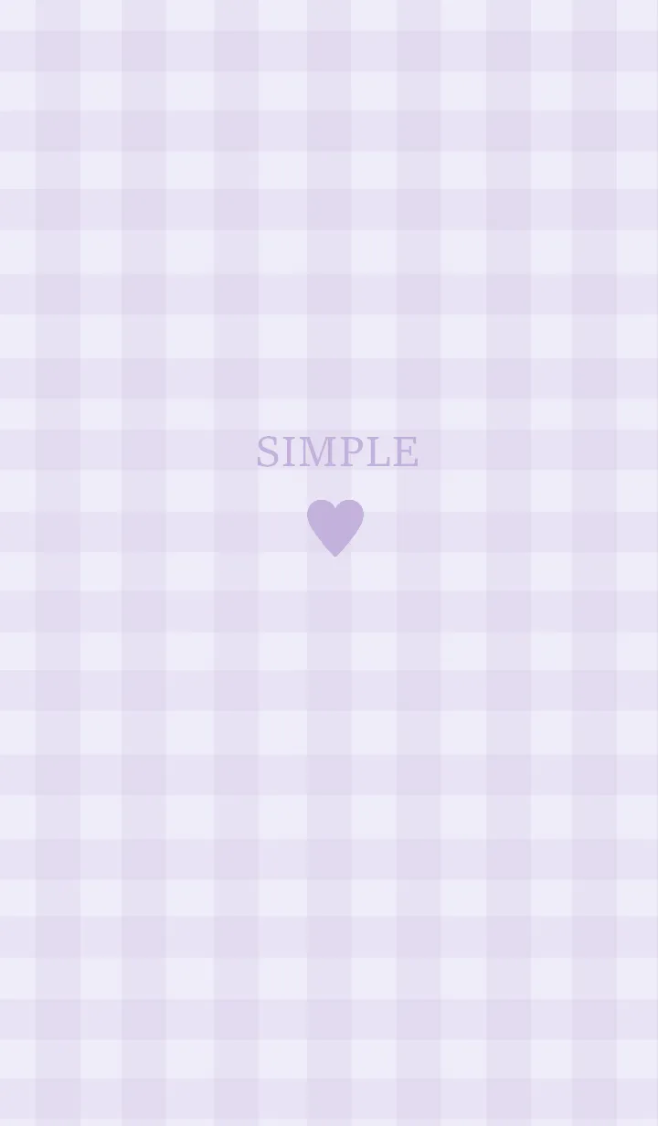 [LINE着せ替え] 大人のシンプルハート -purple check-の画像1